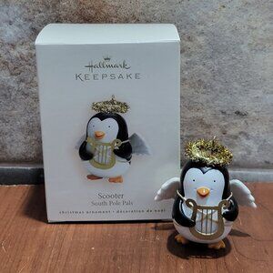 Hallmark Christmas Ornament Scooter Penguin Angel South Pole Pals 2007